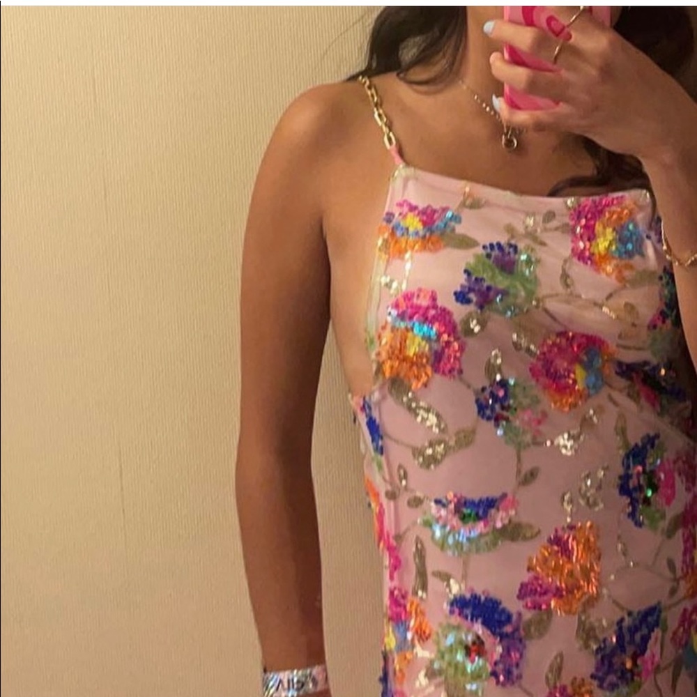 Pink sparkly dress